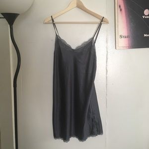 victoria's secret grey slip dress large